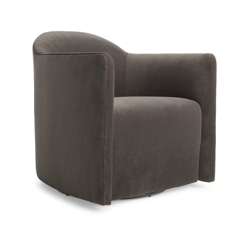 About Face Swivel Armchair, Storm Velvet Velvet