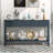 Tarsita Rustic Entryway Console Table Long Sofa Table with Drawers and Bottom Shelf Entryway Table-1585070899