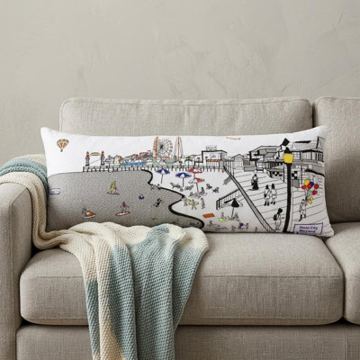 Coussin Black Ocean City