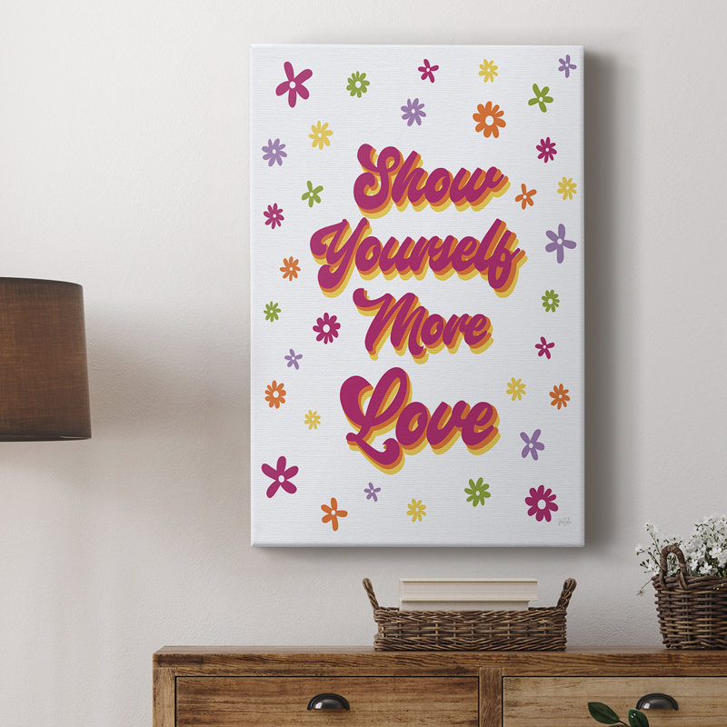 Montrez-vous plus d'amour - Cavas de galerie sur mesure, H 18 po x l 12 po