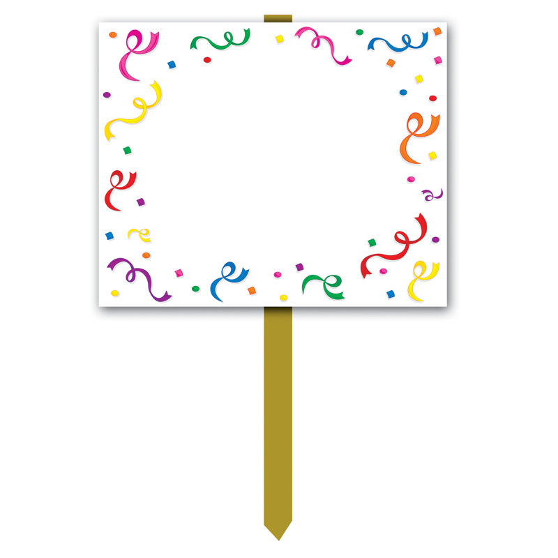 Enseigne de cour "vide" - 15 "- paquet de 6, Multicolore