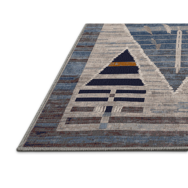Machine Washable Gray Area Rug, Rectangle 8' x 10'