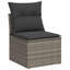 Ensemble de canapé de jardin Vidaxl gris