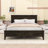 Wood Platform Bed with Slats-1154486799-1154486798