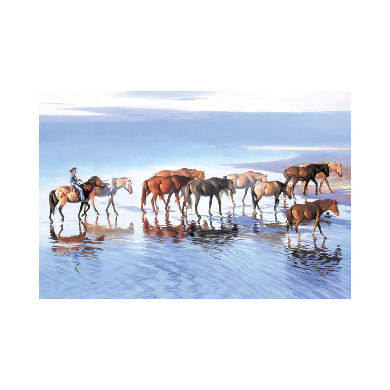 «Early Morning Paddle», reproduction d'art sur toile tendue, H 8 po x l 12 po x P 0,75 po