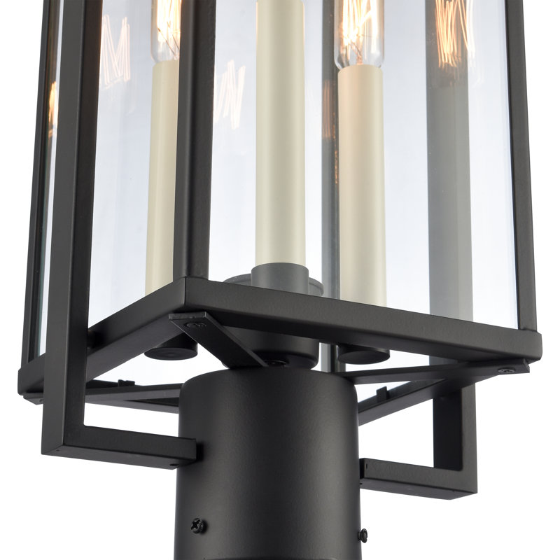 Gladwyn 21.5'' High 3-Light Outdoor Post Light - Matte Black