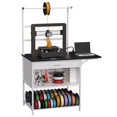 Support pliable robuste pour imprimante 3D et rangement pour filaments – Étagère verticale en métal 105,4 x 60 x 147,6 cm pour garage et atelier