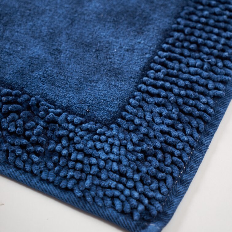 Toucha 2 Piece Bath Mat Set East Urban Home Color: Dark Blue