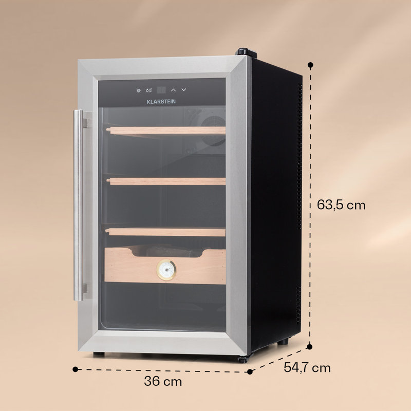 Klarstein 48m³ L Freestanding Mini Fridge, Silver