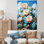 Cactus rose en fleurs au Nevada - Art mural floral cactus