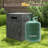  Propane Metal Tank Cover W/ Adjustable Foot Pad Cut-out Handle For Patio Garden