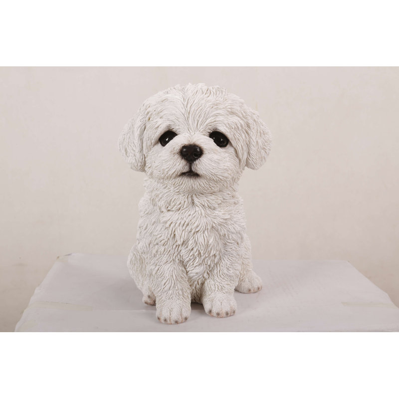 Maltese Puppy Statue