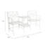 Antique White Leaf Design Rustic Metal Garden Companion Seat-1046008916