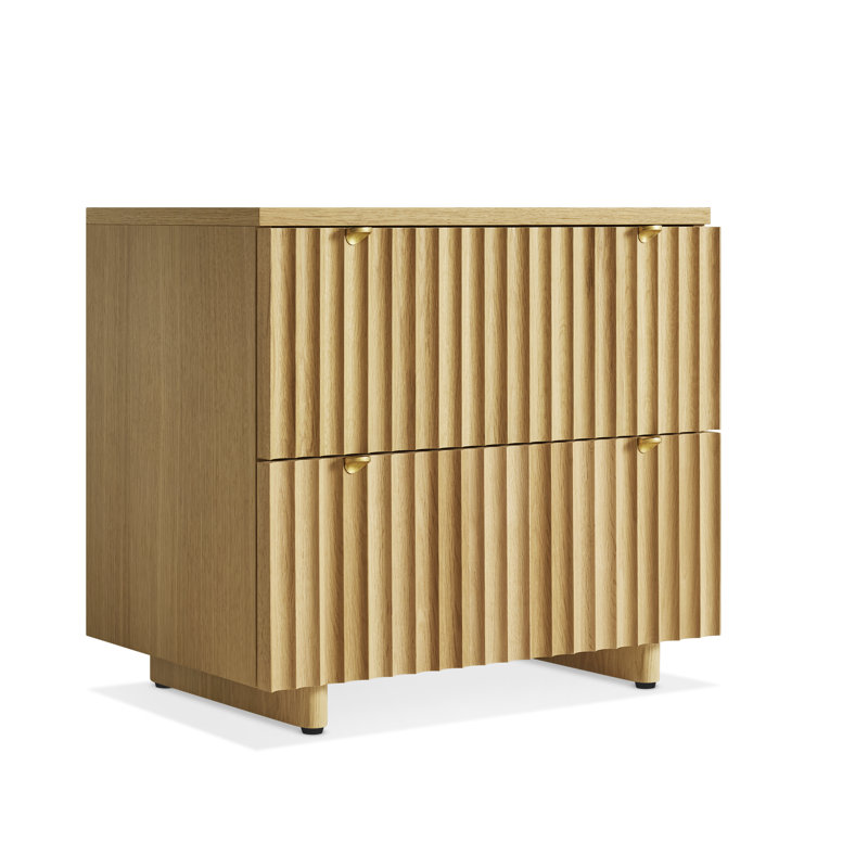 Murmur 23'' W Solid Wood Nightstand, White Oak