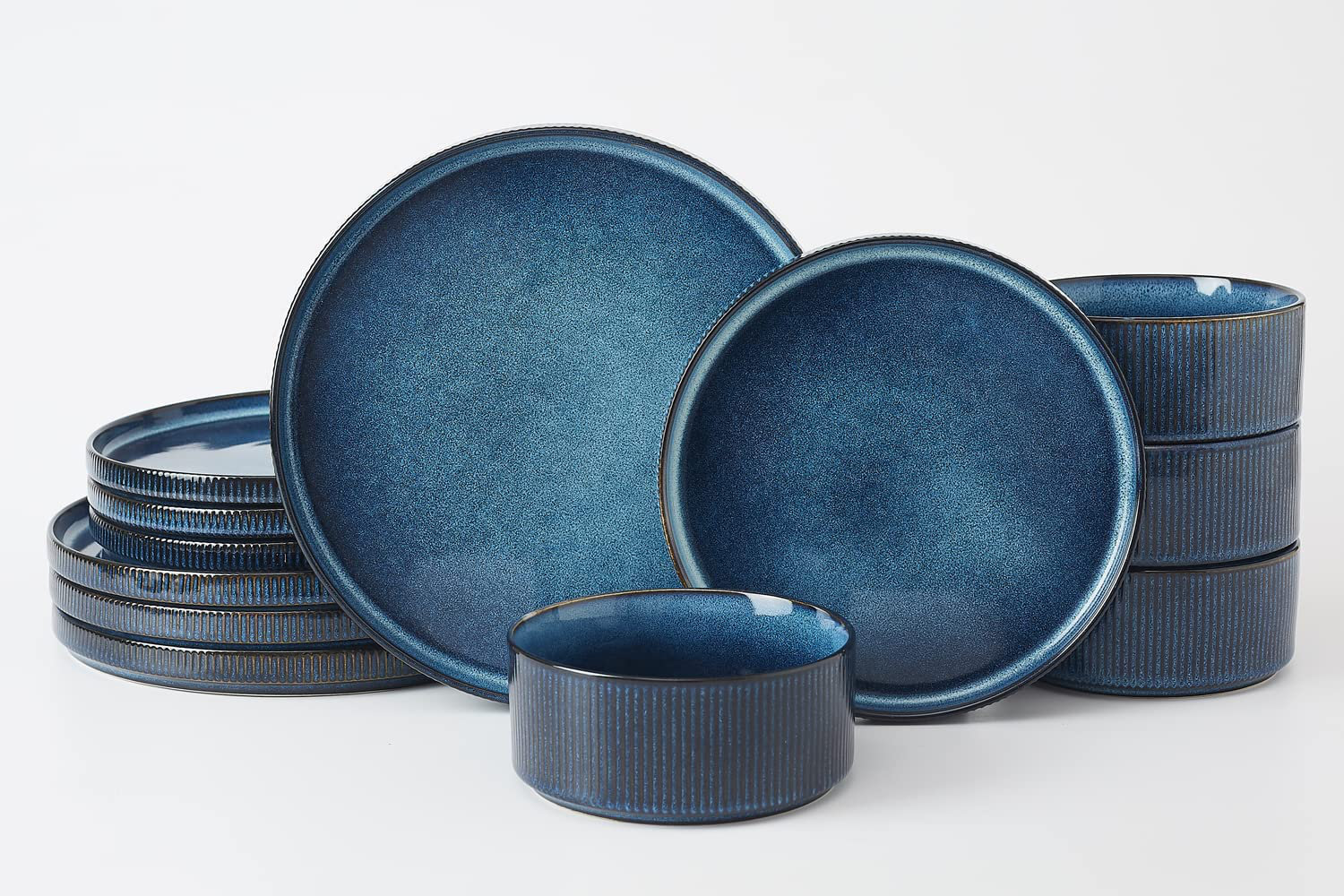 Joss & Main Stoneware Dinnerware Sets - Nebulas Blue
