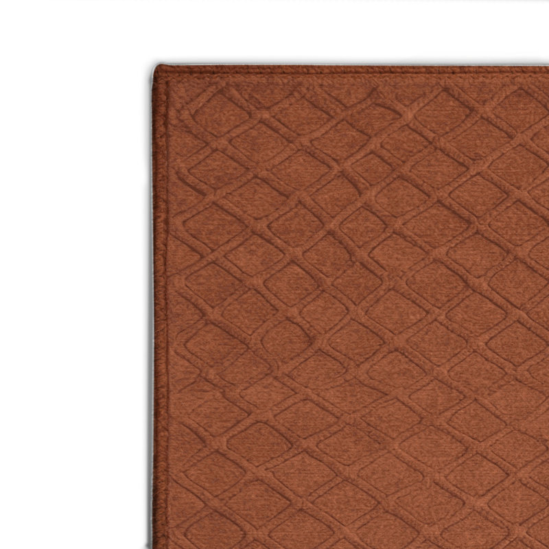 Tapis brun intérieur et extérieur Trellis, Rectangle 4pi x 6 pi