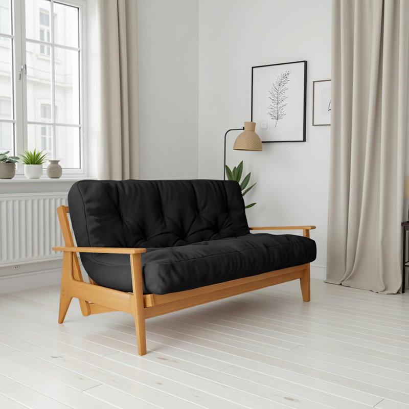 Matelas en mousse pour canapé-lit Futon de Lipson - , certifié CertiPUR-US, sans cadre, 12", Grand, Noir