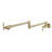 Golden Wall Mounted Pot Filler Faucet - Arm For Seamless Operations, Double Handles Control Water Flow Precisely, Corrosion Coating Mount Efficient Management, Surface Finish, Quiet And Smooth-30624269