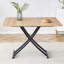 La table élévatrice multifonctionnelle moderne et minimaliste avec un plateau de table MFC de 0,8 pouce et des pieds en métal noir peut être utilisée comme coiffeuse, table basse, table de salle à manger et bureau.  LT-10055