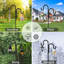 Double Shepherds Hooks For Outdoor, Bird Feeder Pole With 5 Prongs Base,Wind Chime And Hummingbird Feeder, 76 Inch, 2 Pack