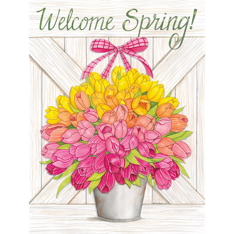 Welcome Spring Tulips, H 12 po x l 8 po