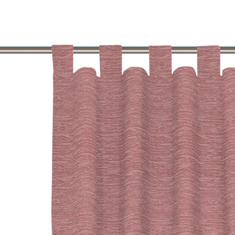 Polyacrylic Opaque Tab Top Curtain Panel, 132cm Width x 305cm Drop, Pink