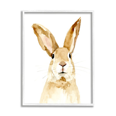 «3_Wild Bunny Rabbit Aquarelle Portrait Wild Forest Animal» par Victoria Barnes