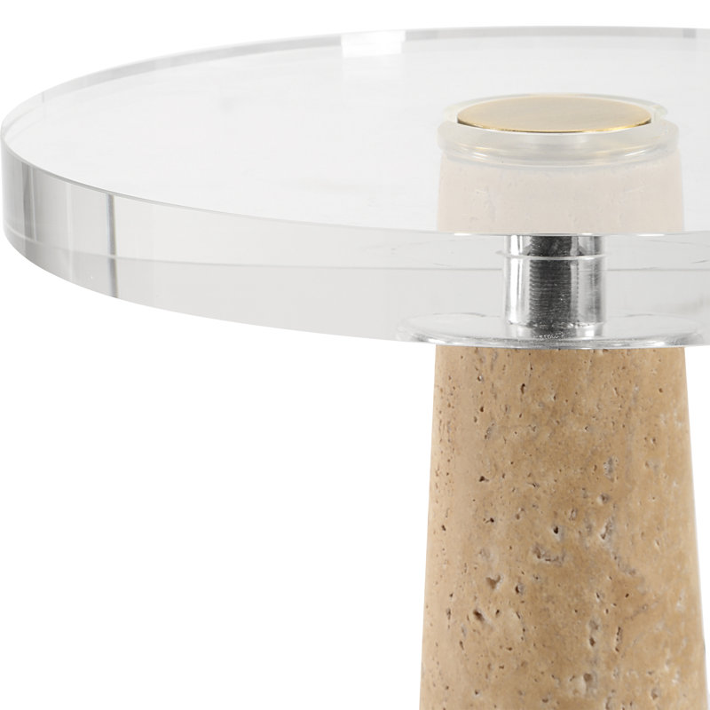  Clint Travertine Drink Table