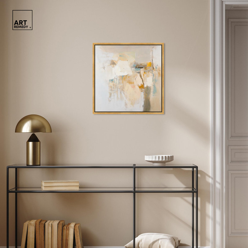 Toile «Sands of Solitude I» par Art Remedy, Cadre flottant doré, H 21 po x l 21 po x P 1,8 po