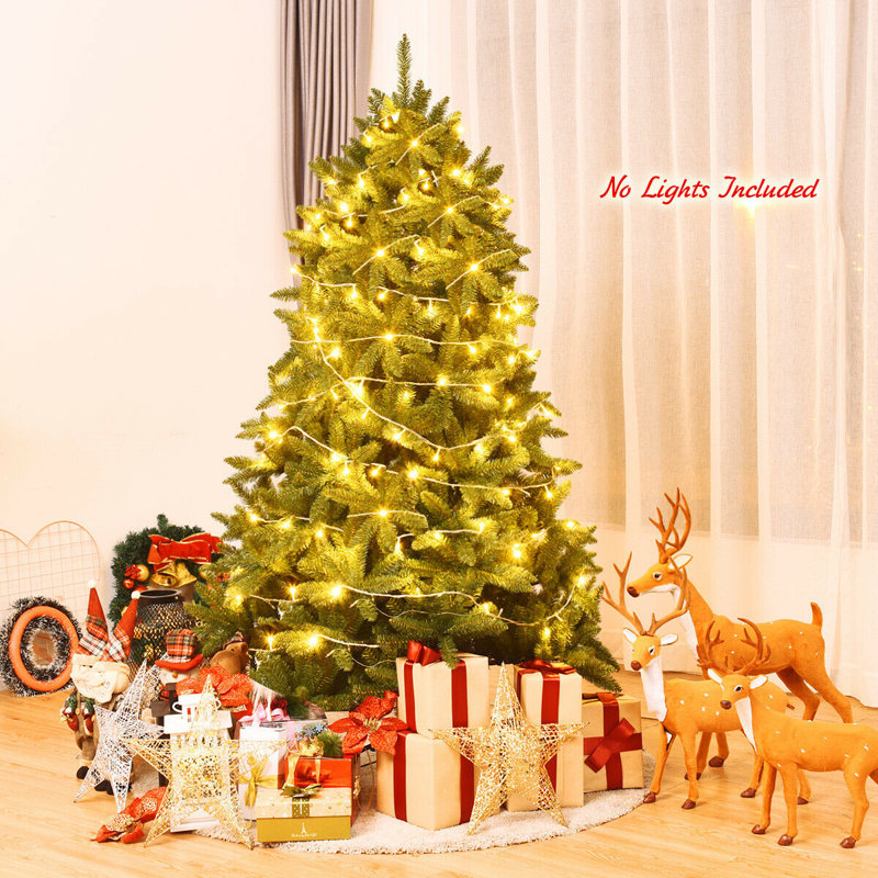 Sapin de Noël artificiel vert réaliste, H 6 pi