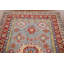 Tapis oriental gris à motif géométrique Kazak 5 x 7