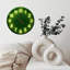 Green Clock With  Neon Style Numbers