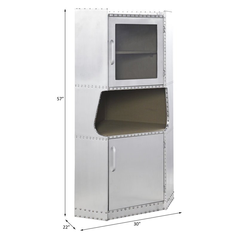 Armoire avec cadre en aluminium et 1 tablette pour une utilisation pratique dans la maison