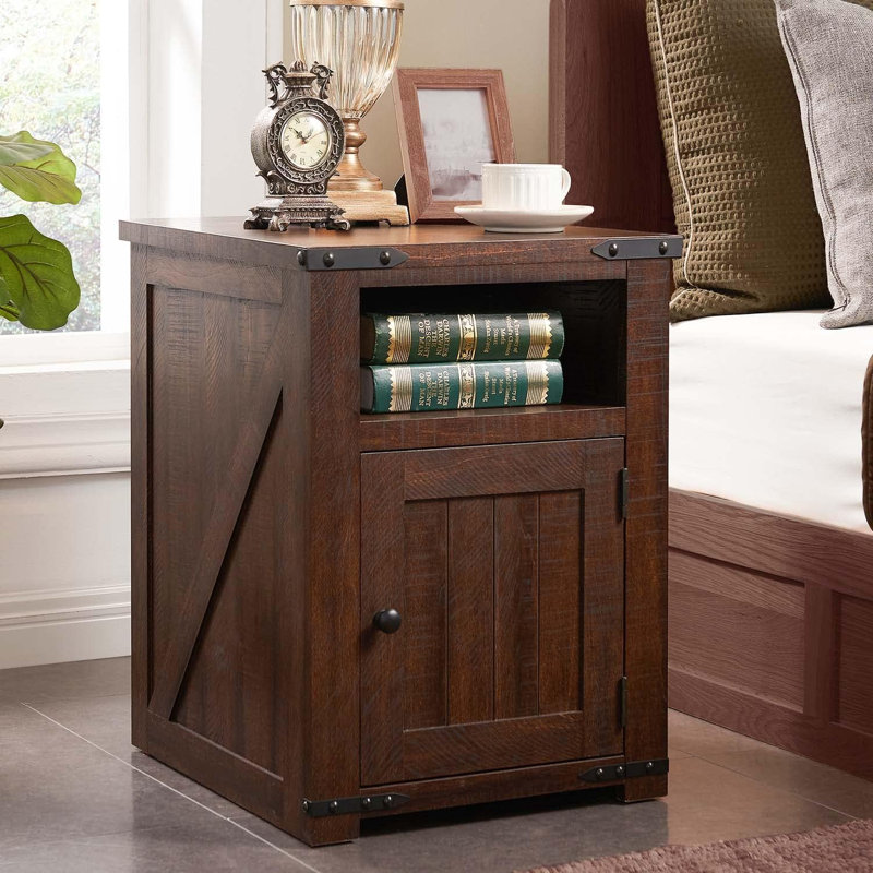 Bedside Table With Charging Station