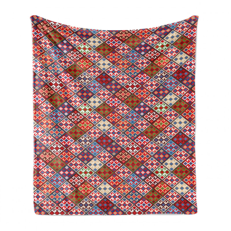 Hand Woven Throw Blanket, 60" W x 80" L