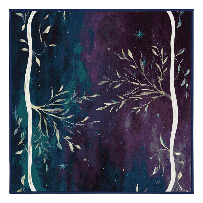 Cosmic Bloom Rug, Square 3'