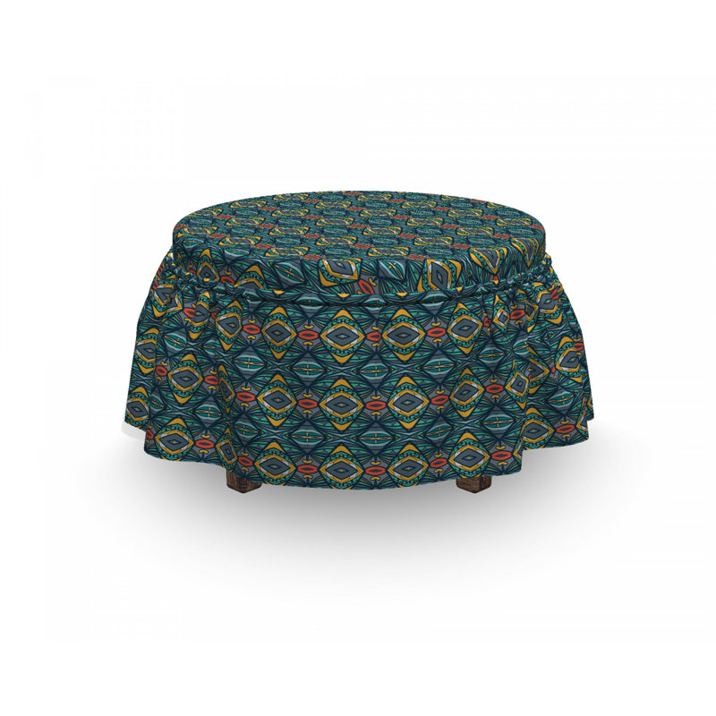 Housse pour repose-pieds ornements folk influences