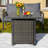50000 BTU Metal Wicker Propane Fire Pit Table Outdoor Fireplace, Rain Cover, Removable Lid for Patio