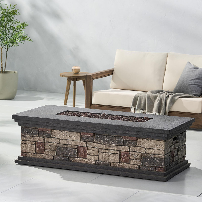 RECTANGLE MGO FIRE PIT - 50 000 BTU