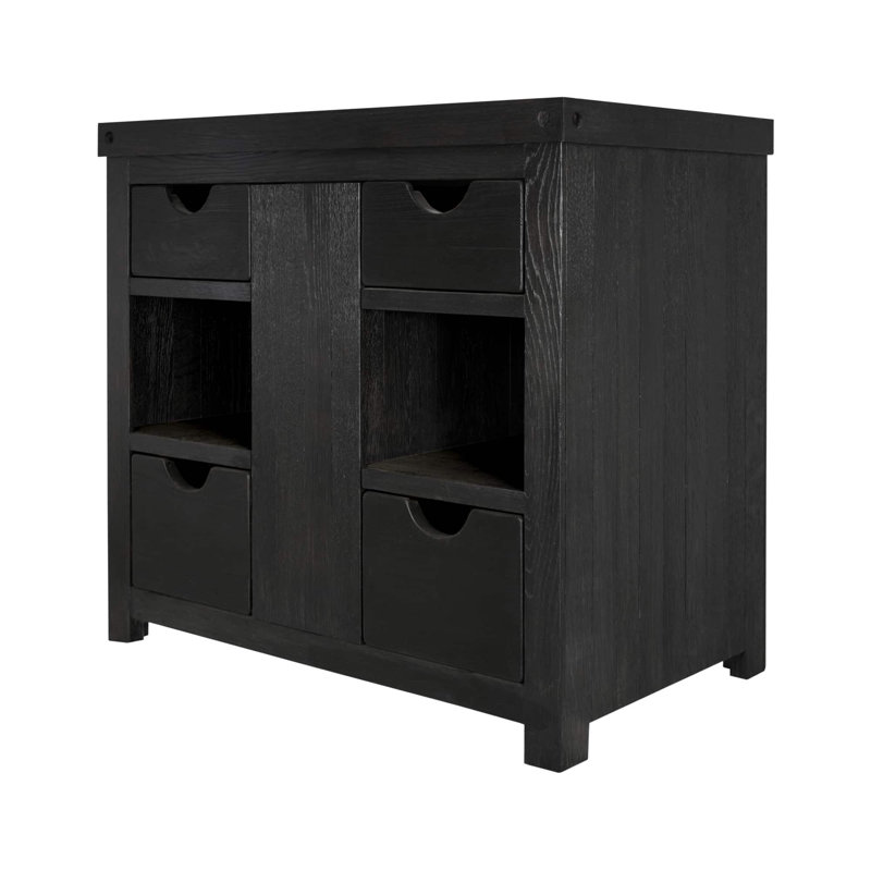 Base de meuble-lavabo simple 36 po Vintner seulement, Noir