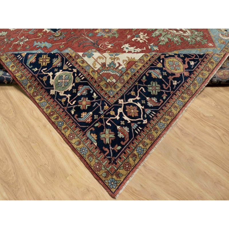 Tapis surdimensionné en laine noué à la main rouge antique 13 pi 9 po x 16 pi 2 po 2D27838470F84D349AE9DE66C153EB9A