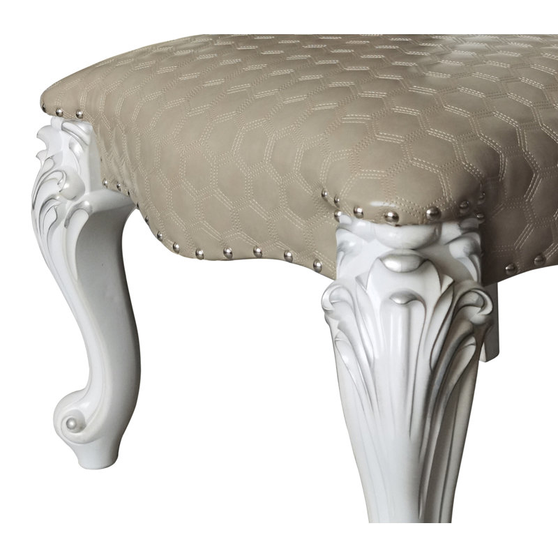 Chaise d'appoint Knavel King Louis, Brun, Blanc