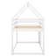 Lit simple au-dessus d'un lit superposé avec lit blanc, pour un sommeil confortable et confortable, ferme et efficace-124246569