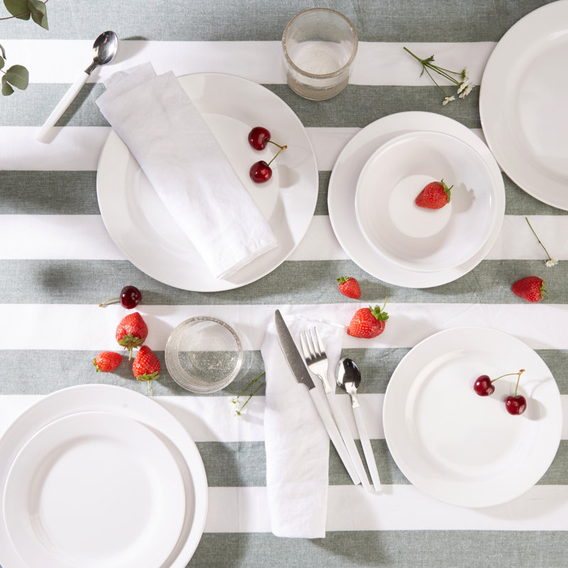 Waterside 18pc Round Melamine Dinner Set