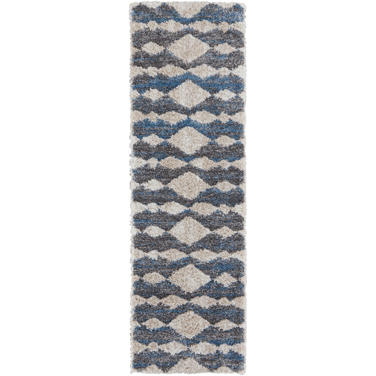 Caide Bohemian & Eclectic Diamond Polyester Area Rug