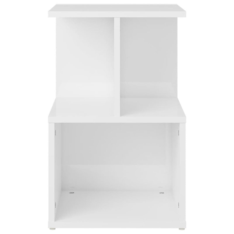 Donahue Bedside Cabinet Engineered Wood, High Gloss White, 1