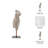 26" Torso Sculpture - Contemporary Abstract Decorative Home Art Display on Stand - Gray Polyresin Decor Statue for Home or Office