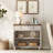 TV Stand For 100 Inch TV, 3-In-1 TV Console Table For 75/80/85/90 Inch TV, Entertainment Center With 3 Drawers And 6 Doors, Kitchen Sideboard Buffet Cabinet For Dining Room, Rustic White-1643833617