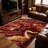 Burgundy Gold carpet-easy to clean, machine-washable, soft and comfortable; suitable for door mats, kitchens, living rooms, bedrooms, corridors, and laundry areas. Easy to clean, durable carpet for home decoration.-196272527