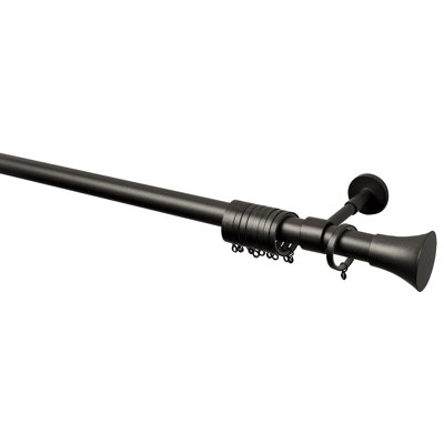 Lincya 95'' Overall Width Single Curtain Rod